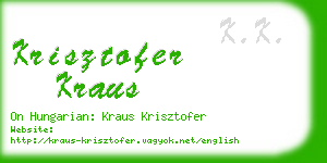 krisztofer kraus business card